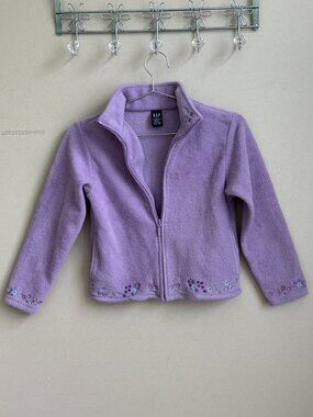 GAP kids boho Purple/Lilac embroidered full zip jacket Size KIDS medium